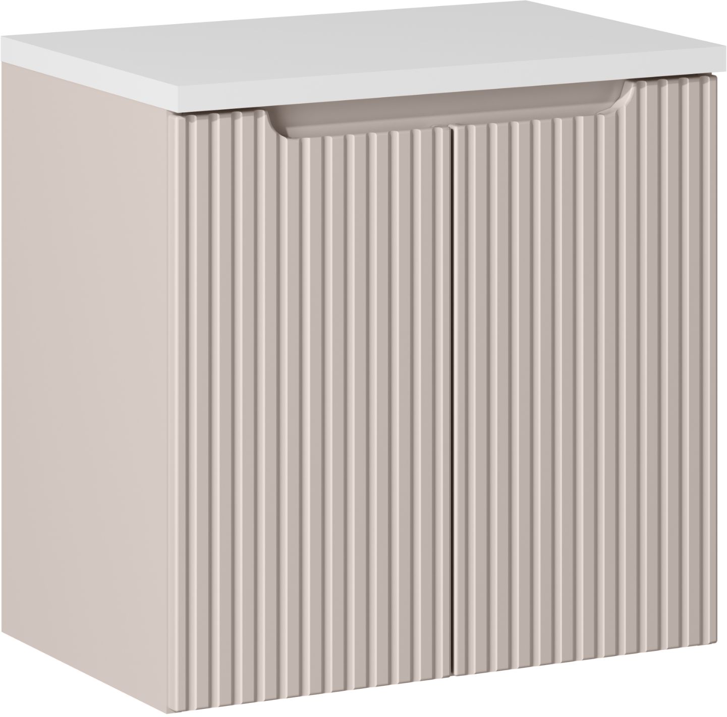 Darmowa Dostawa - Szafka z blatem 60x40x57 cm podumywalkowa wisząca beżowa Comad Nova Cashmere SETNOCBWHITE60CMD