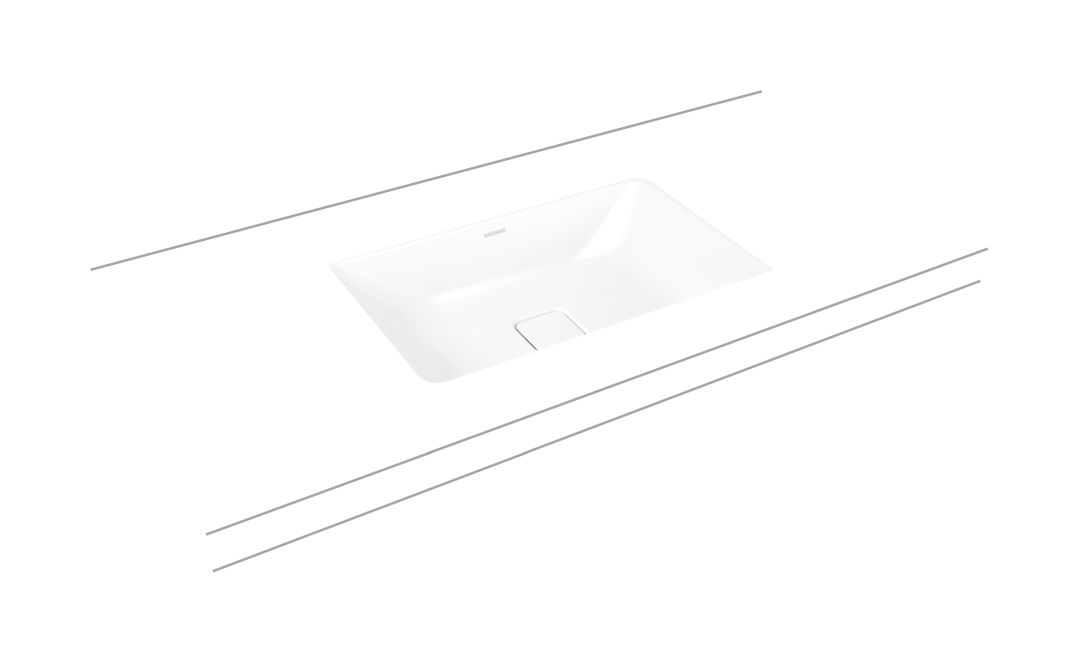 Darmowa Dostawa - Umywalka 56.9x38.2 cm prostokątna podblatowa biała Kaldewei Cono 902306003001
