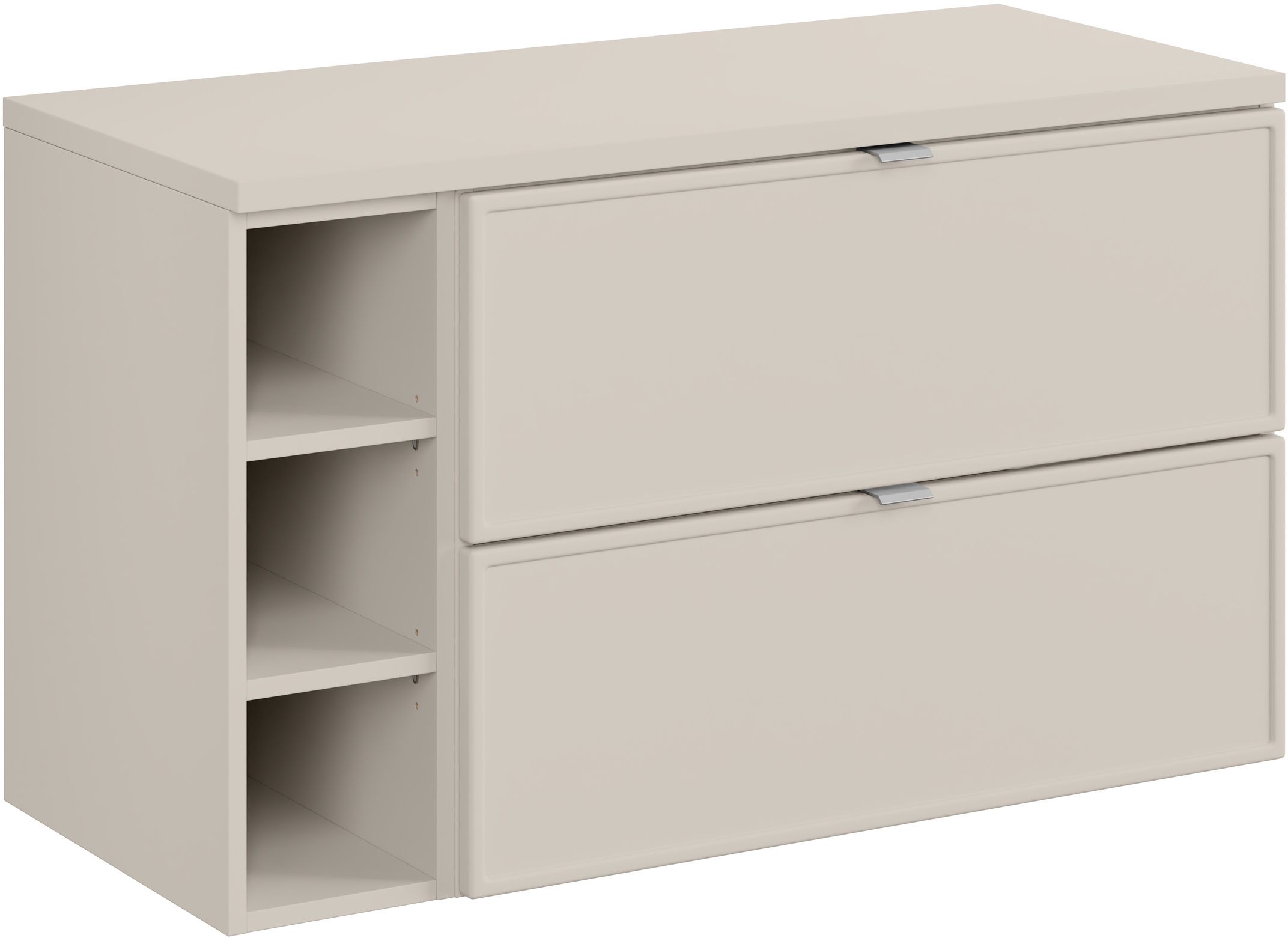 Darmowa Dostawa - Szafka z blatem 100x46x57 cm podumywalkowa wisząca beżowa Comad Bella Cashmere SETBCBCASHMERE100CMR