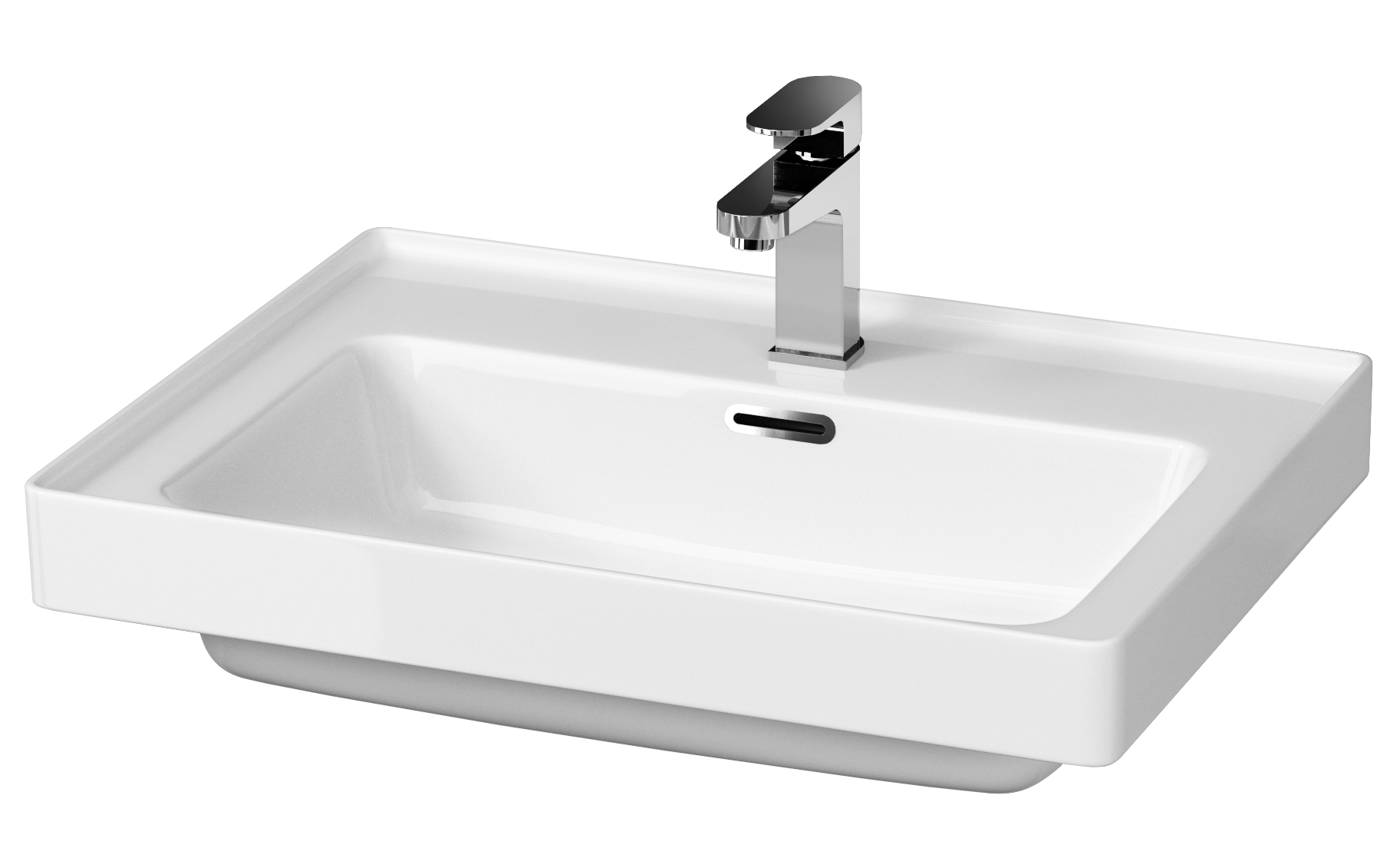 Darmowa Dostawa - Umywalka 60x44.5 cm prostokątna meblowa biała Cersanit Crea K114006