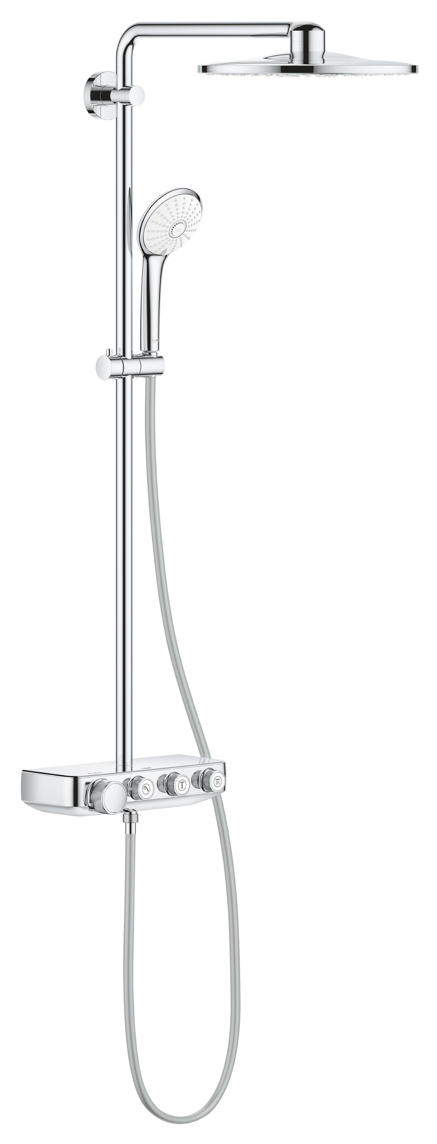 Darmowa Dostawa - Zestaw prysznicowy ścienny termostatyczny z deszczownicą starlight chrome Grohe Euphoria 26507000