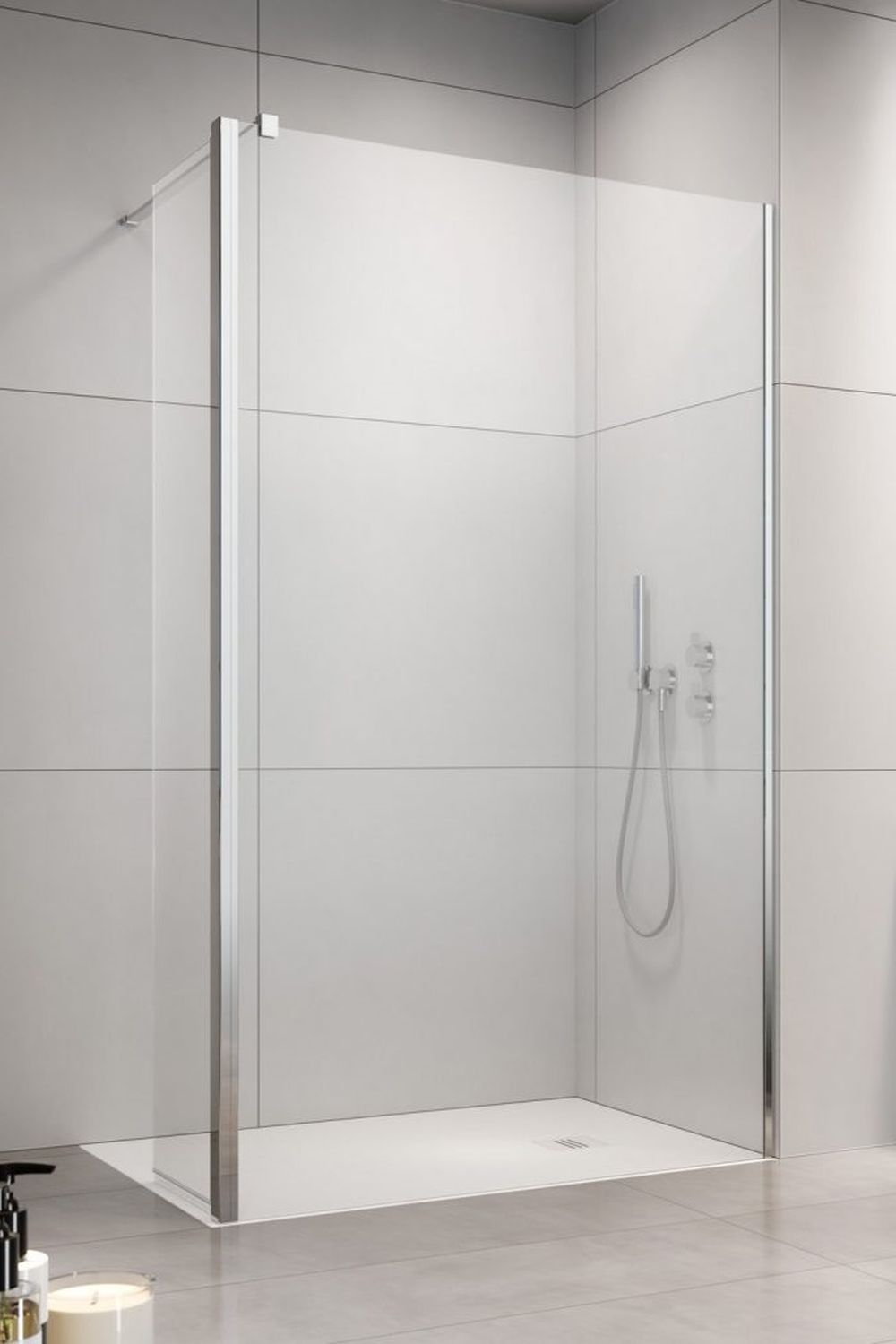 Darmowa Dostawa - Ścianka prysznicowa walk-in 80 cm Radaway Eos Walk-In 1379950001R