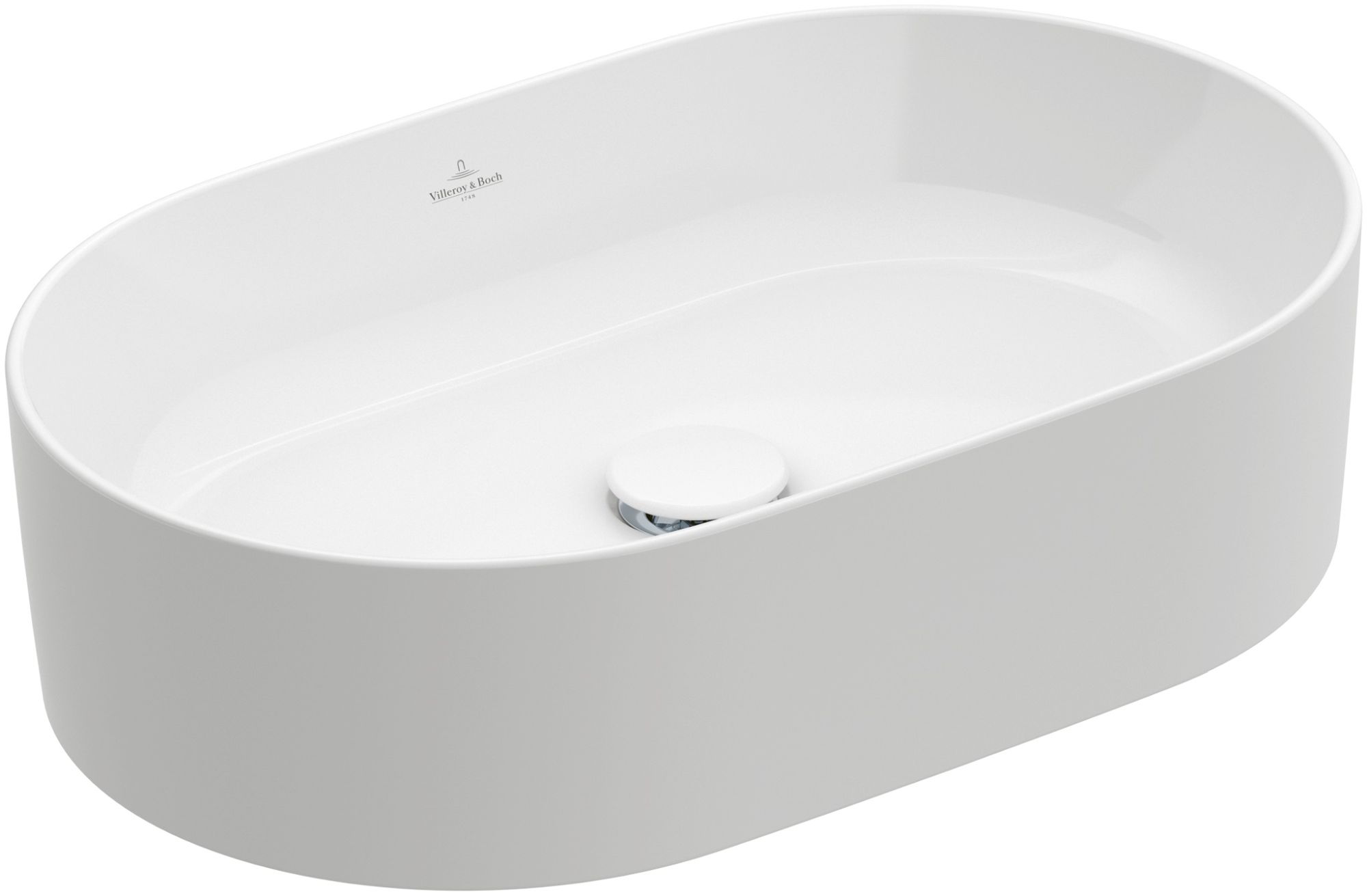 Darmowa Dostawa - Umywalka 56x36 cm owalna nablatowa biała Villeroy & Boch Collaro 4A1956RW