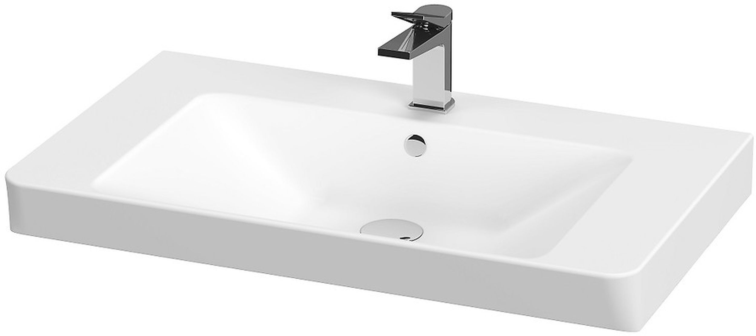 Darmowa Dostawa - Umywalka 81x48.5 cm prostokątna ścienna-meblowa biała Cersanit Mille K675003