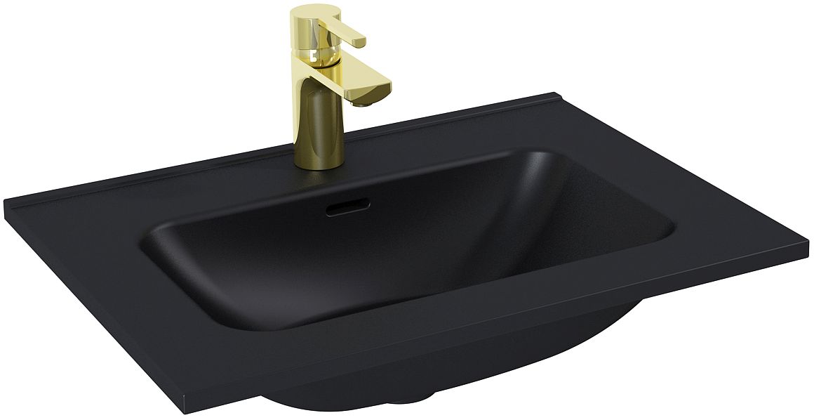 Darmowa Dostawa - Umywalka 60.8x46 cm prostokątna meblowa czarna Elita Skappa RE040603067160