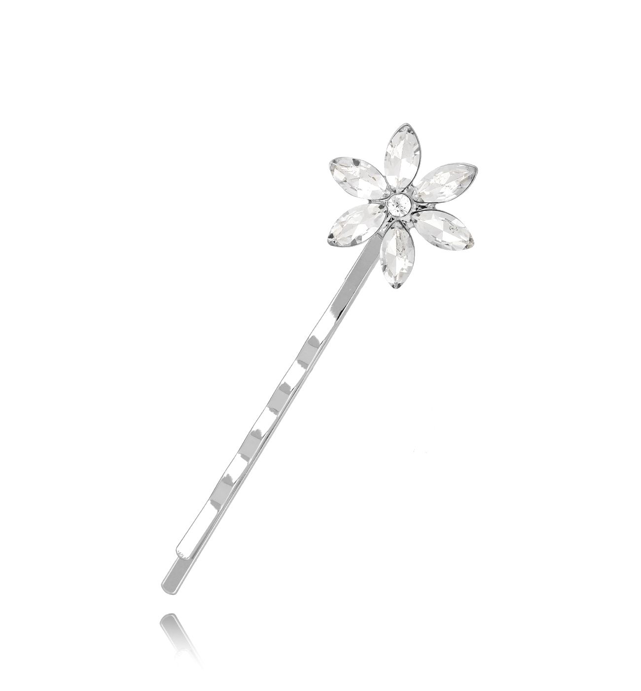 Wsuwka do włosów z transparentnym kwiatuszkiem Flor SSS0030 - By Dziubeka