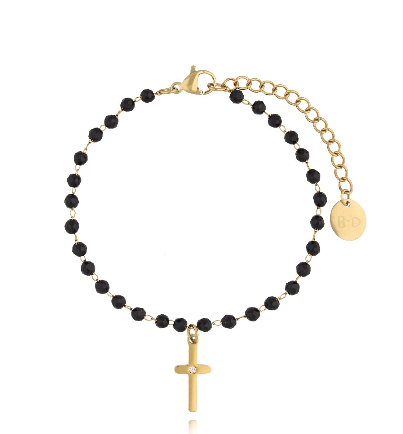 Bransoletka z krzyżykiem Black Velvet BSY0069