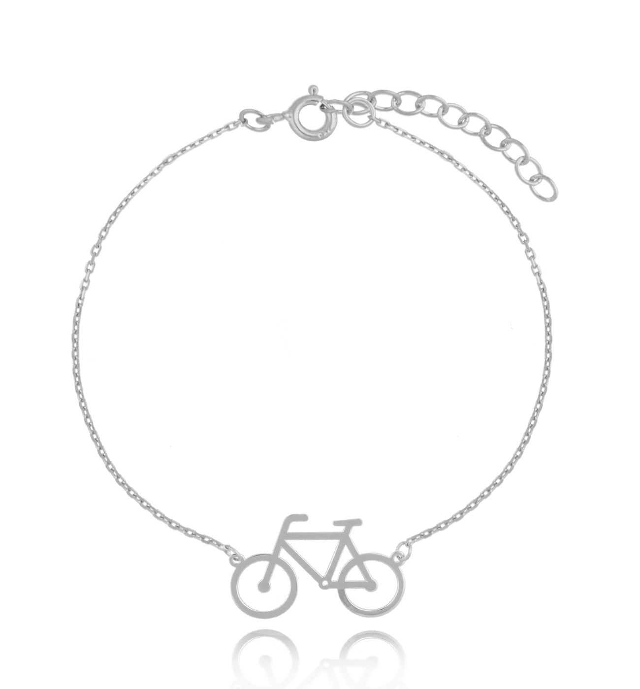 Bransoletka srebrna z rowerem Pretty Bike - By Dziubeka