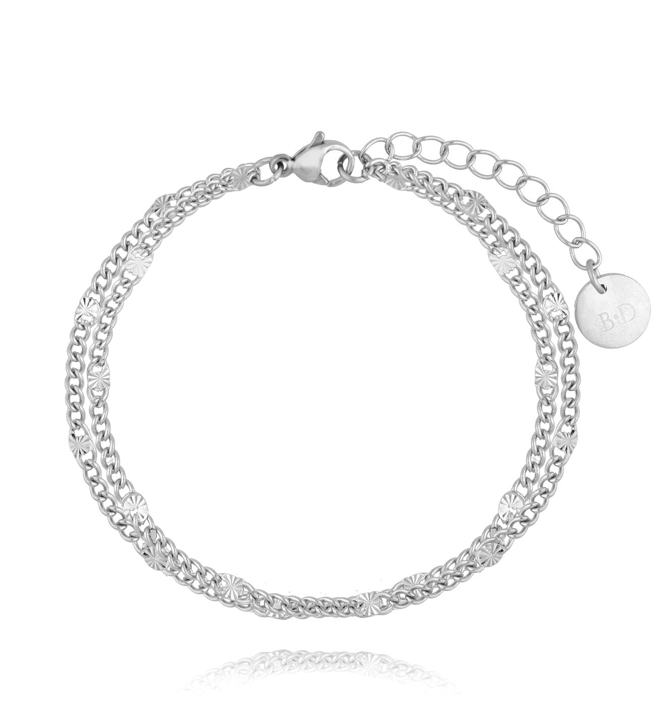 Bransoletka z łańcuszkiem srebrna Timeless Steel - By Dziubeka