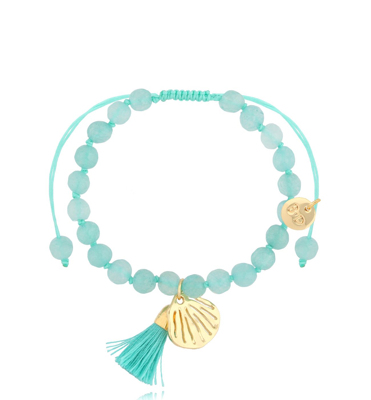Bransoletka z miętowymi jadeitami i chwostem Jade BSH0148