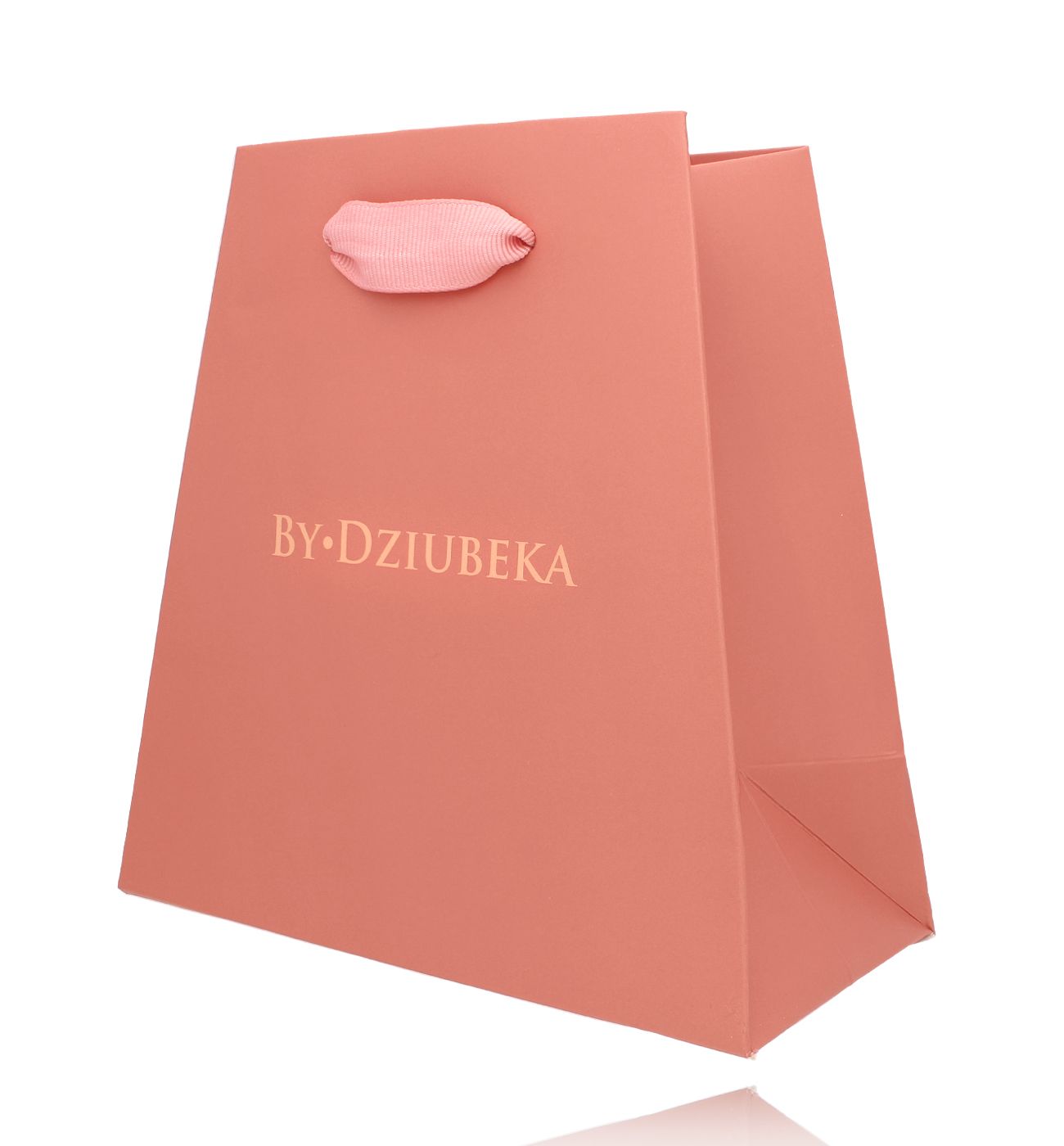 Torebka prezentowa peach pink duża - By Dziubeka