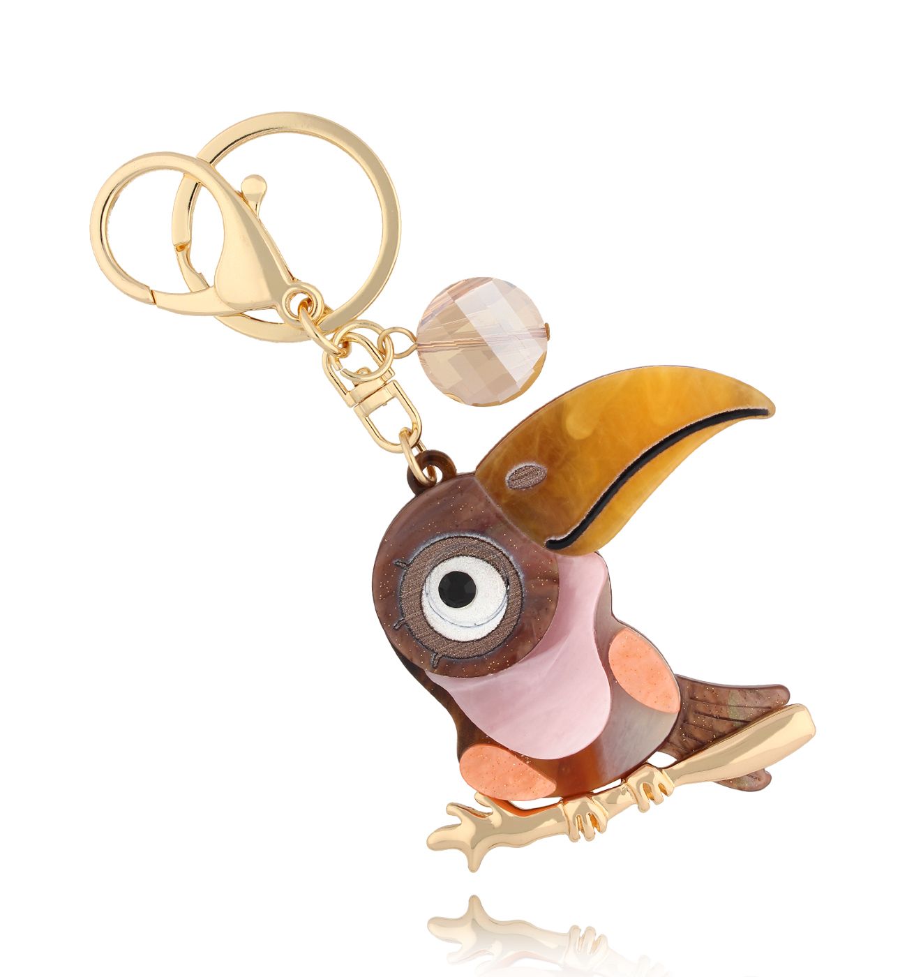 Brelok z kolorowym tukanem Toucan BREZA0090 - By Dziubeka