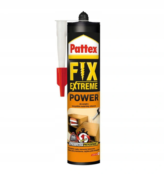 PATTEX KLEJ FIX EXTREME MONTAŻOWY WYTRZYMUJE 350KG - Petrostar
