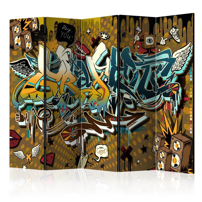 Parawan akustyczny Artgeist Street art 225x172 cm Street art 1 szt