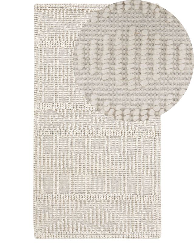 Dywan wełniany 80 x 150 cm beżowy Lapseki 1 szt.