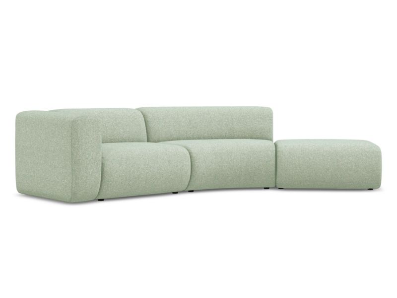 4-osobowa kanapa modułowa prawa Makamii Ekahi z tkaniny strukturalnej 335x166 cm jasnozielony 1 szt.