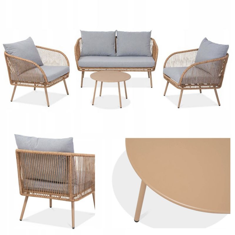 Zestaw Mebli Ogrodowych Focus Garden Wypoczynkowy Forte Sofa Fotel Stolik Ogród 1 szt