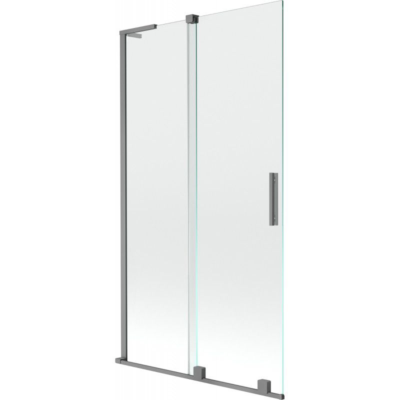 Parawan nawannowy rozsuwany Mexen Velar gun metal 100x150 cm 1 szt.