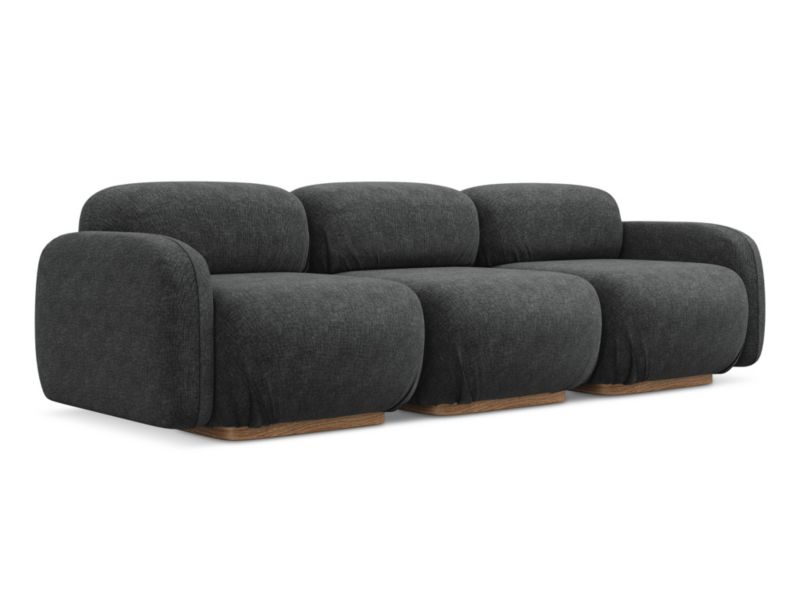 4-osobowa kanapa modułowa Makamii Ailani z tkaniny szenilowej 270x95 cm stalowy 1 szt.