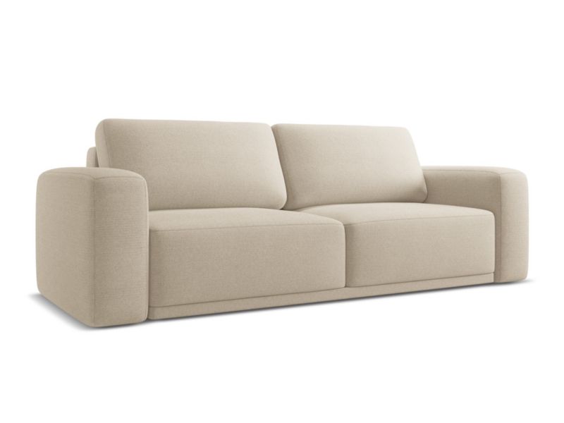 Kanapa 3-osobowa z funkcją spania Makamii Kaila z tkaniny szenilowej 242x100 cm ciemny beż 1 szt.