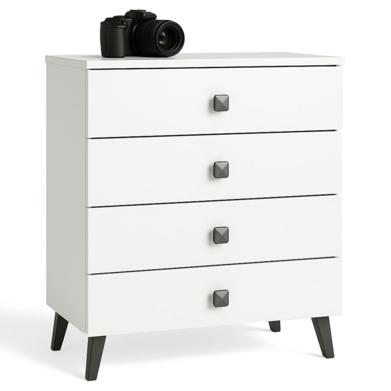 Komoda Akord Mobi Biała 60 cm 4 szuflady kolor Biały mat 60x37x73 cm 1 szt.