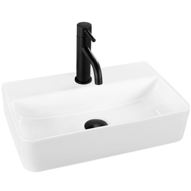 Umywalka Nablatowa Rea Naomi Prostokątna Biały 45,5X28,5X10,5Cm 1 Szt