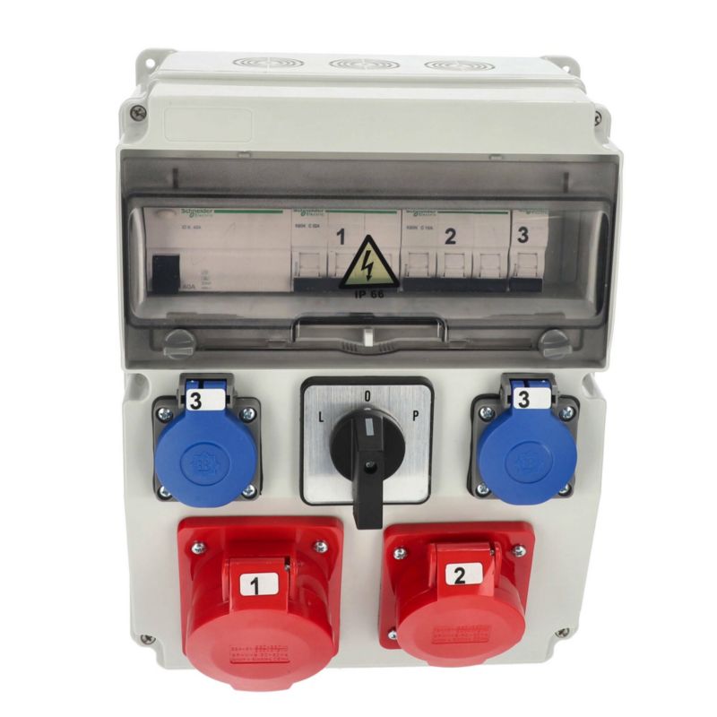 Rozdzielnica Edo wyposażona ASTAT 396 Standard Plus IP65 32A/5P, 16A/5P 2x230V L-O-P(32A) wyłączniki Schneider 1 szt.