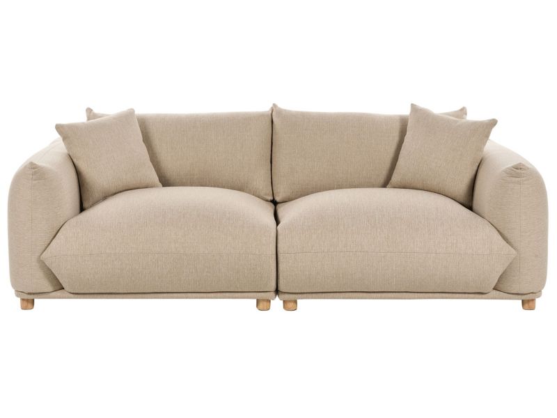 Sofa 3-osobowa jasnobeżowa Luvos 1 szt.