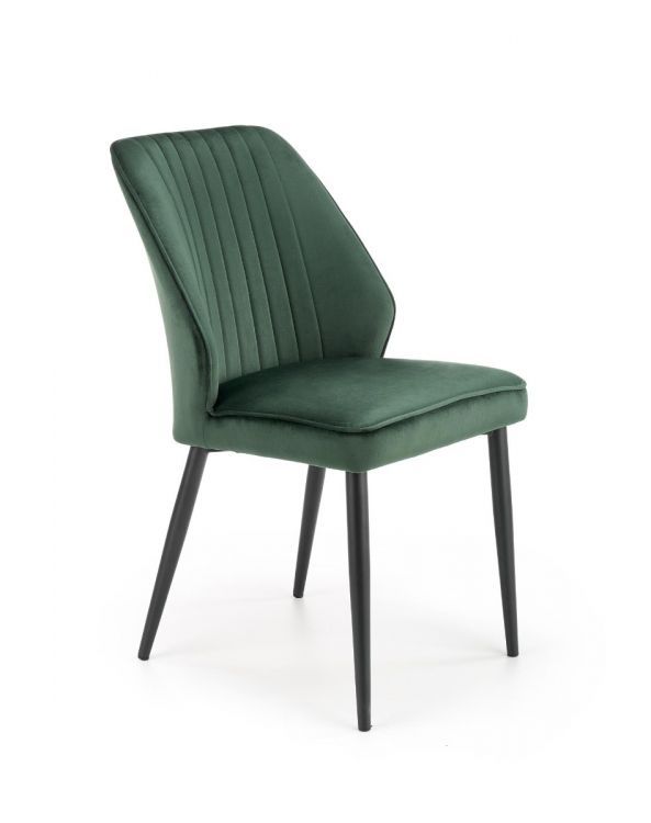 Krzesło Halmar tapicerowane K432 VELVET ciemnozielone 1 szt