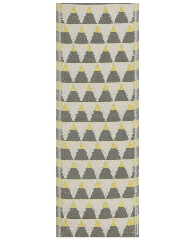 Dywan zewnętrzny 60 x 105 cm szaro-żółty Hisar 1 szt.