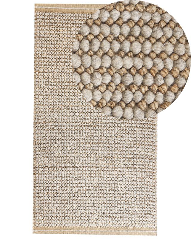 Dywan wełniany 80 x 150 cm beżowy Banoo 1 szt.