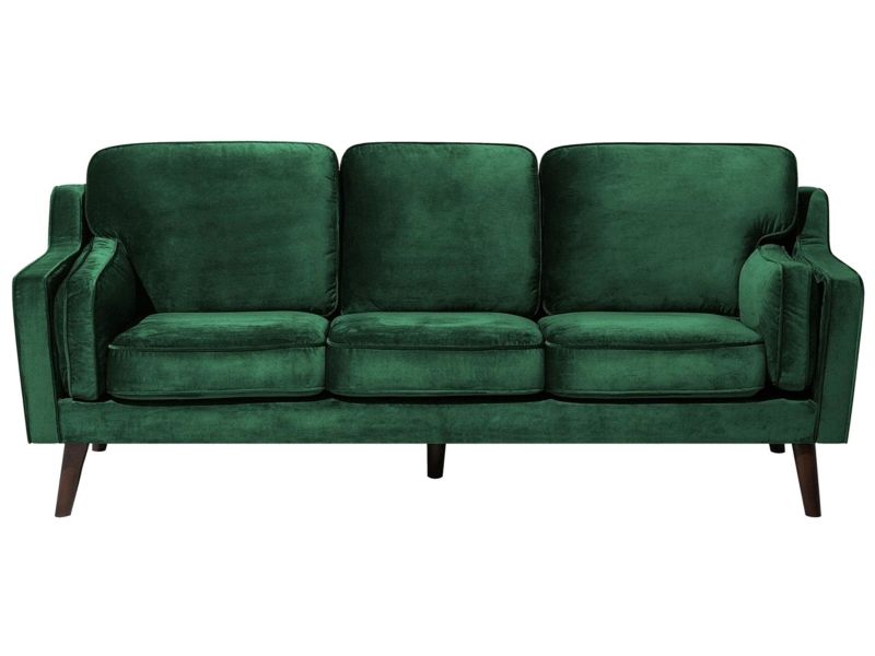 Sofa 3-osobowa welurowa zielona Lokka 1 szt.