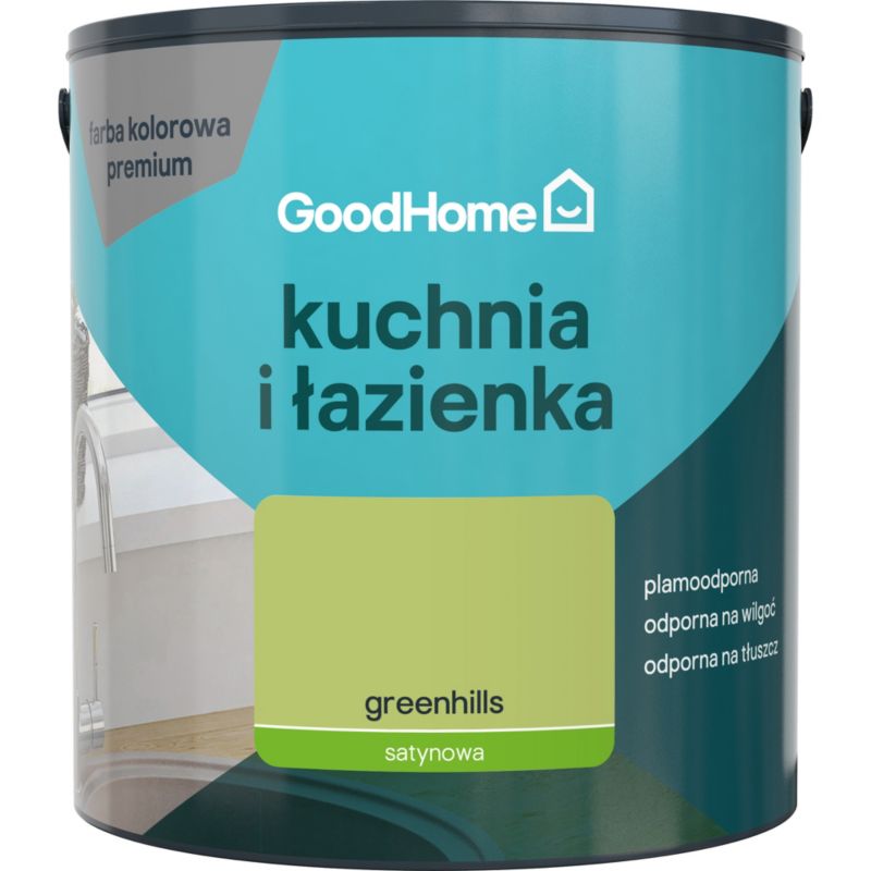 Farba plamoodporna GoodHome Kuchnia i Łazienka greenhills 2,5 l