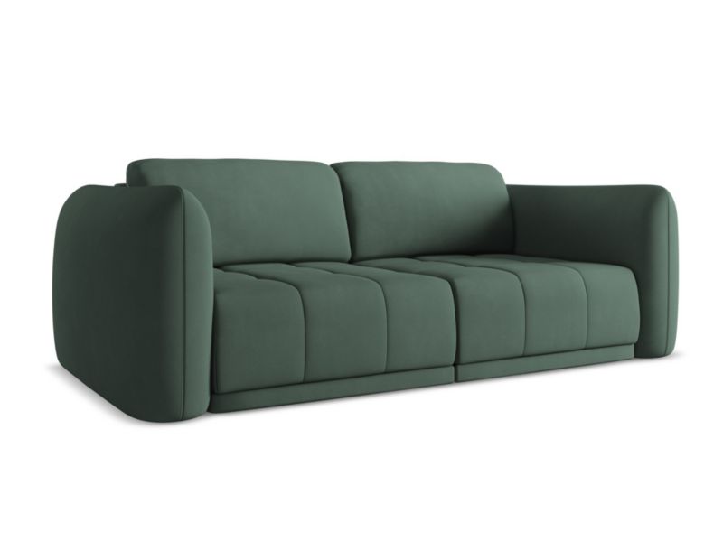 Kanapa 3-osobowa Makamii Hoku z tkaniny szenilowej 210x105 cm zielony 1 szt.