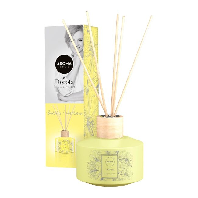 Patyczki zapachowe Aroma Home & Dorota bazylia i werbena 100 ml