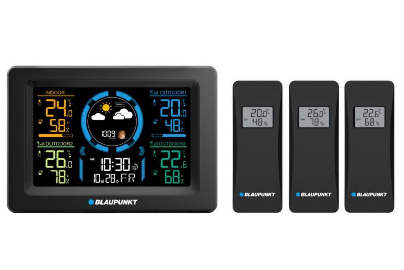 Stacja pogodowa Blaupunkt z 3 sensorami WS40BK 1 szt.