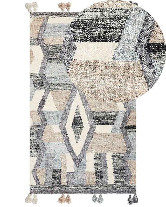 Dywan wełniany kilim 80 x 150 cm wielokolorowy Aygezard 1 szt.