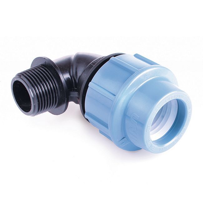 Kolano PE Pipelife z gwintem zewnętrznym 25 mm x 3/4"
