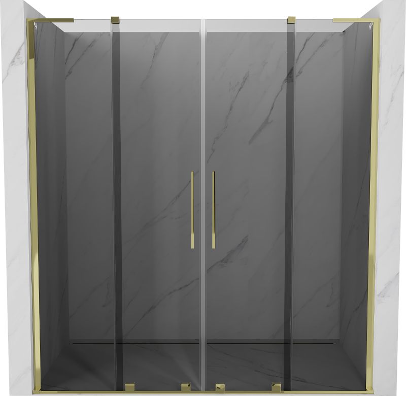 Drzwi prysznicowe Mexen Velar L grafit złote 180x200 cm 1 szt.