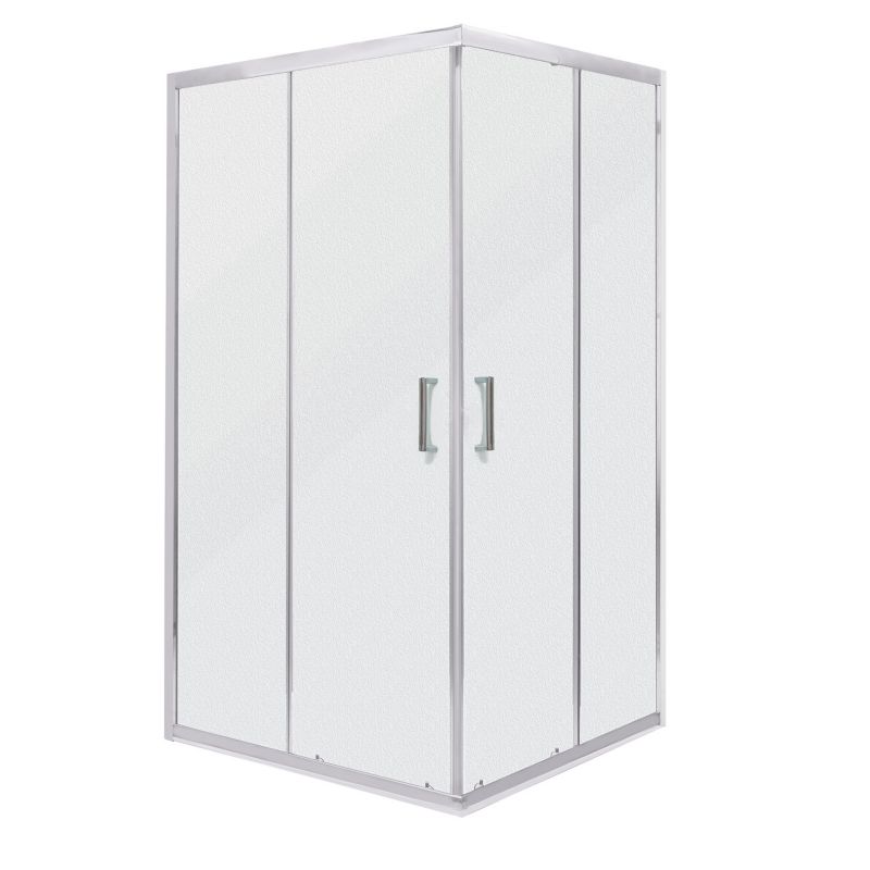 Kabina prysznicowa prostokątna Kerra Malibu 70x100 cm chrom z mrożonym szkłem 1 szt.
