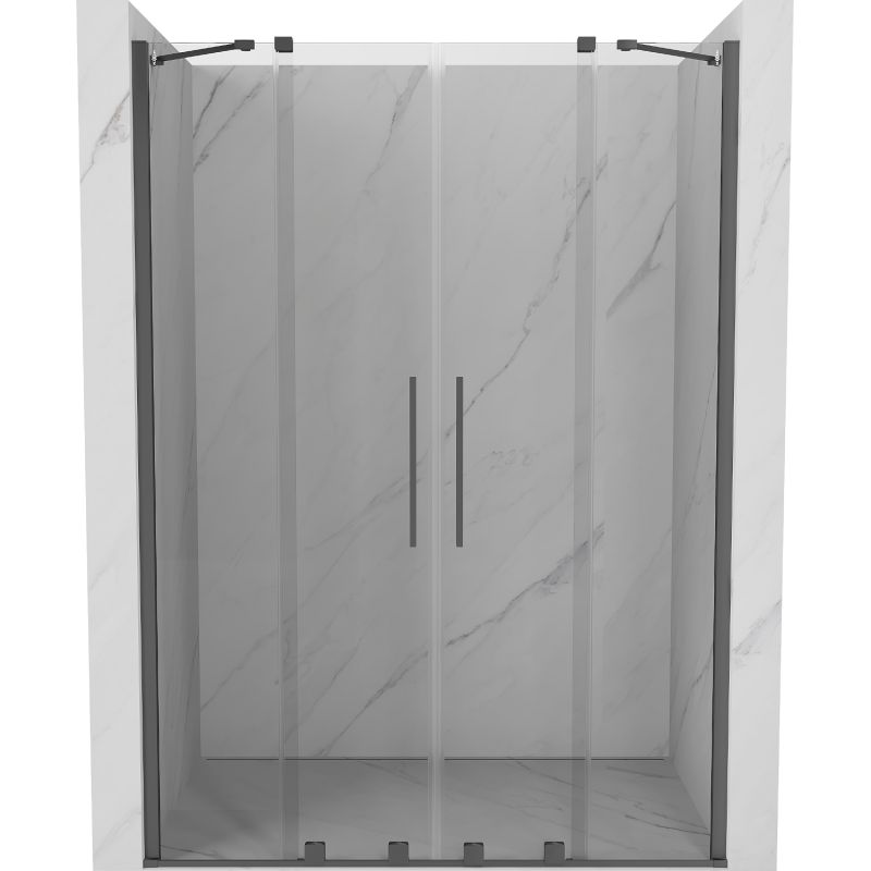 Drzwi prysznicowe przesuwne Mexen Velar transparent gun metal 160x200 cm 1 szt.