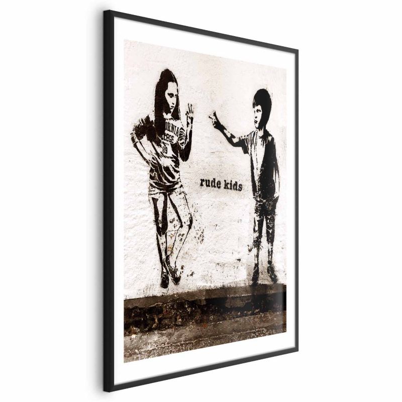 Plakat Artgeist Niegrzeczne dzieci 60x90 cm z ramą czarną 1 szt