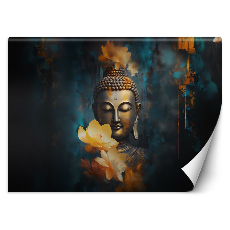Fototapeta Feeby Budda i złote kwiaty 200x140 1 szt