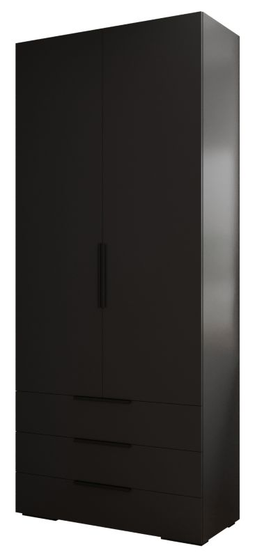 Szafa 2D3S Abiks INOVA z szufladami szer.100cm wz.1 czarny 1szt.