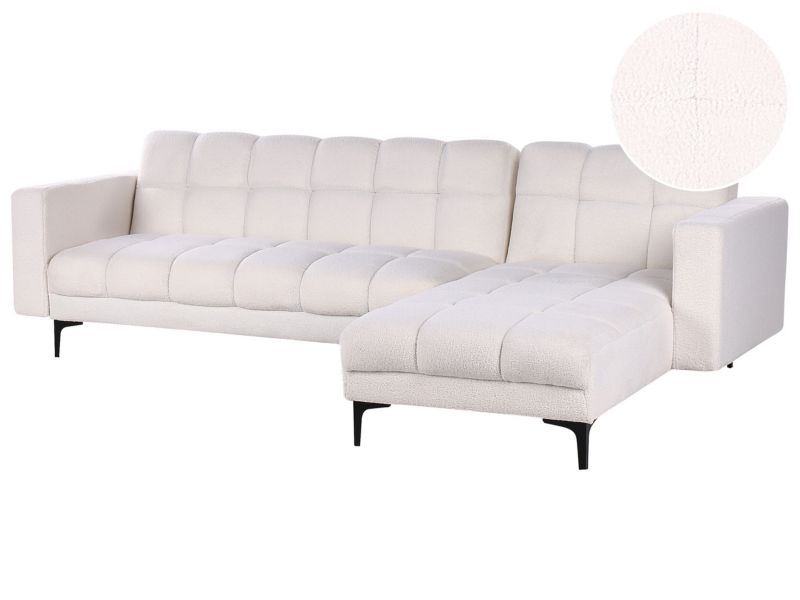 Sofa narożna lewostronna Alnes Boucle Biały 1 szt.