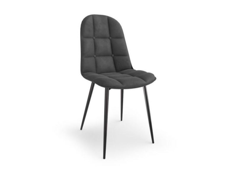 Krzesło Halmar tapicerowane K417 VELVET szare 1 szt