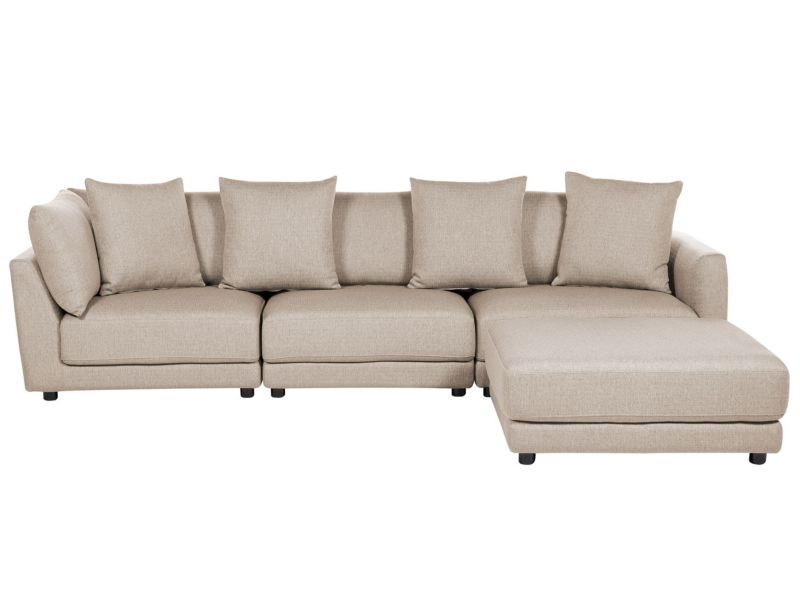 Sofa 3-osobowa z otomaną beżowa Sigtuna 1 kpl