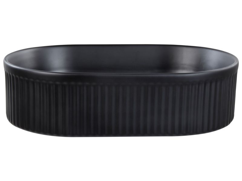 Umywalka nablatowa ceramiczna 49 x 31 cm czarna Geldo 1 szt.