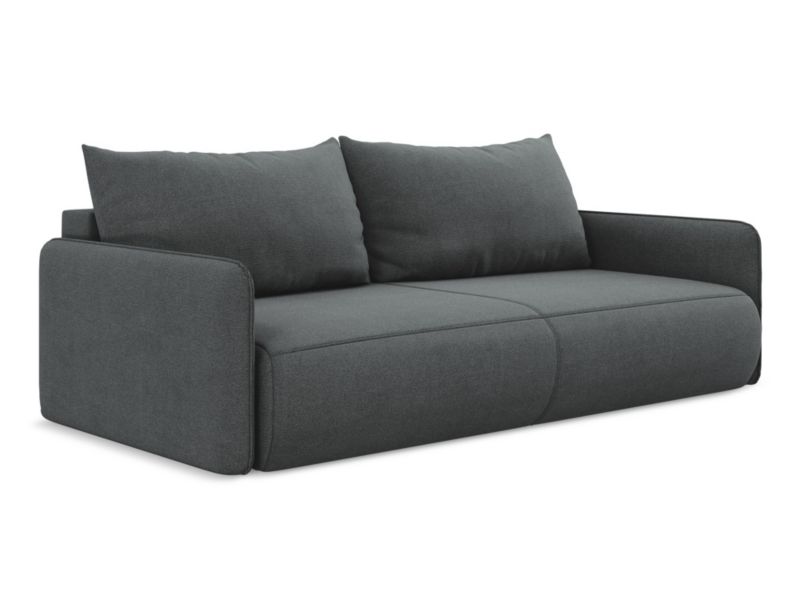 Kanapa 3-osobowa z funkcją spania Makamii Nanea z tkaniny strukturalnej 216x105 cm szary 1 szt.