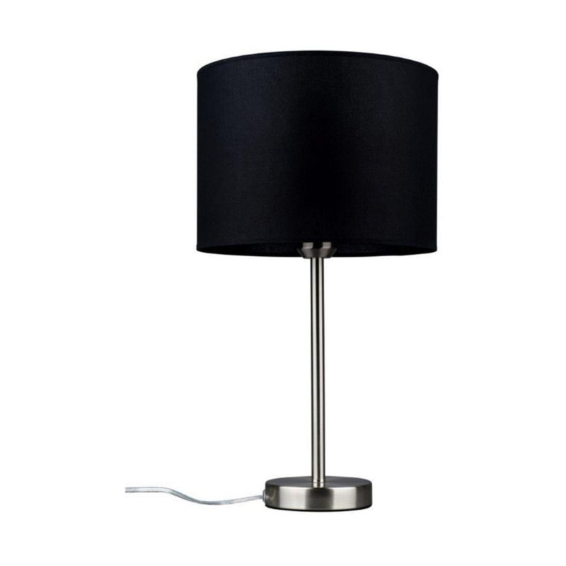 Lampa Stołowa SPOT Light 1xE27 Max.40W Subtelna Satyna w Połączeniu z Czarną Tkaniną Polski Producent 1 szt.